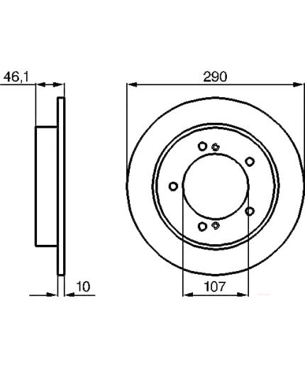 BOSCH Тормозной диск передний