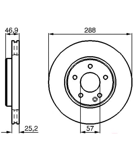 BOSCH Тормозной диск передний Фото 5
