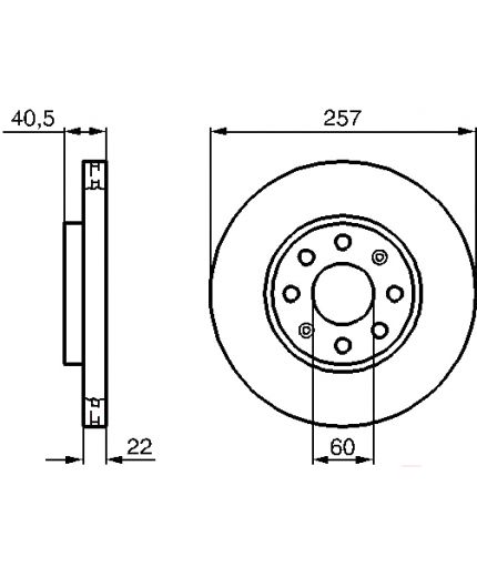 BOSCH Тормозной диск передний