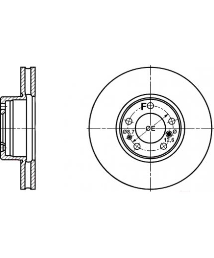 ATE Тормозной диск передний Фото 2