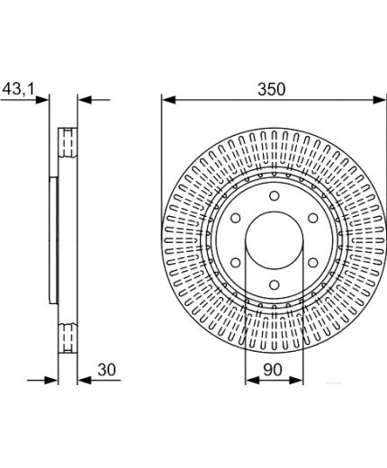 BOSCH Тормозной диск передний