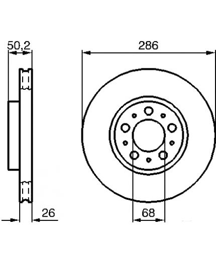 BOSCH Тормозной диск передний