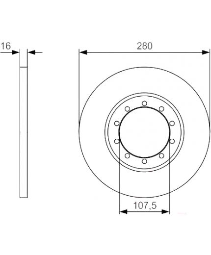 BOSCH Тормозной диск задний