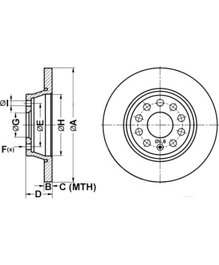 ATE Тормозной диск задний Фото 2