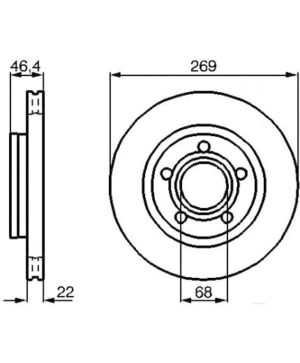 BOSCH Тормозной диск задний