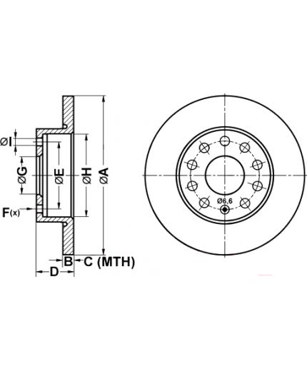 ATE Тормозной диск задний Фото 2