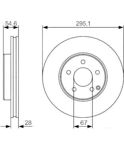 BOSCH Тормозной диск передний Фото 2