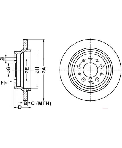 ATE Тормозной диск задний Фото 2