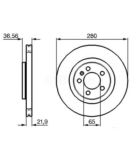 BOSCH Тормозной диск передний
