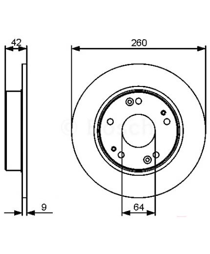 BOSCH Тормозной диск задний Фото 2