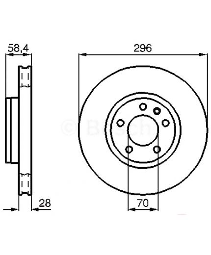 BOSCH Тормозной диск передний