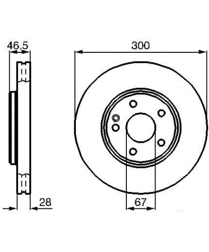 BOSCH Тормозной диск передний