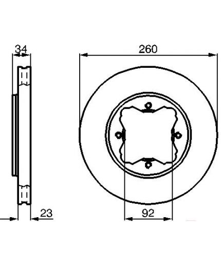 BOSCH Тормозной диск передний