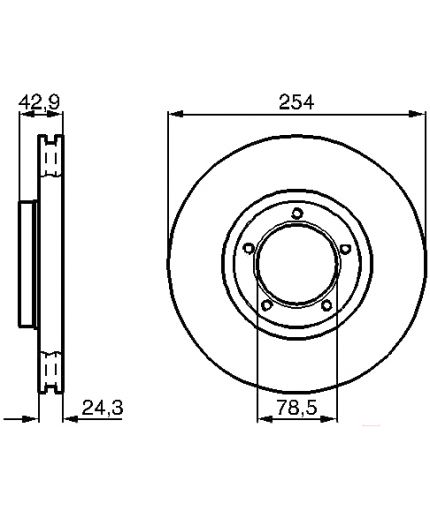 BOSCH Тормозной диск передний