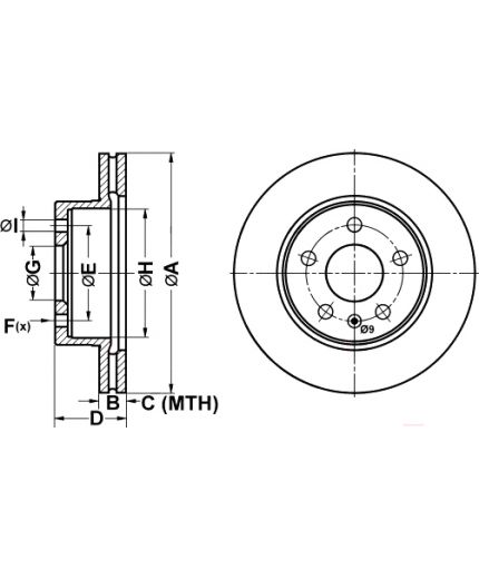 ATE Тормозной диск передний Фото 2