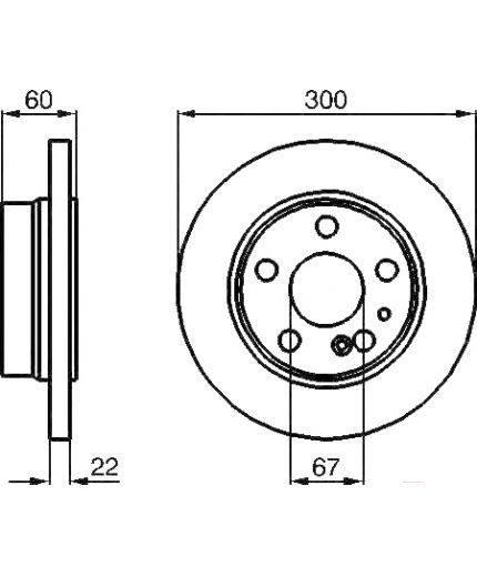 BOSCH Тормозной диск задний