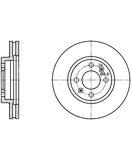 ATE Тормозной диск передний Фото 2