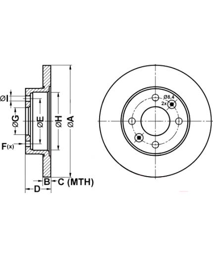ATE Тормозной диск передний Фото 2