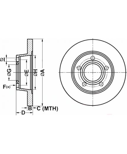 ATE Тормозной диск задний Фото 2