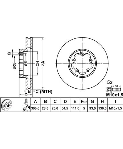 ATE Тормозной диск передний Фото 3
