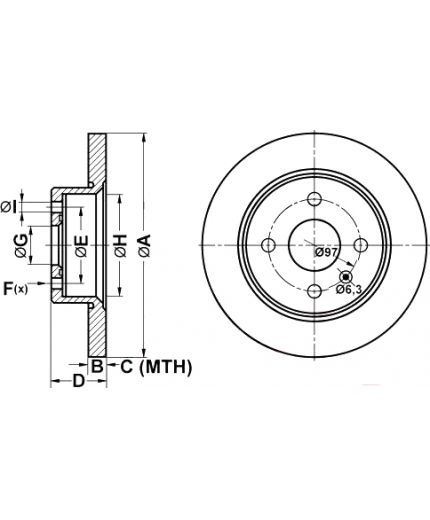 ATE Тормозной диск задний Фото 2