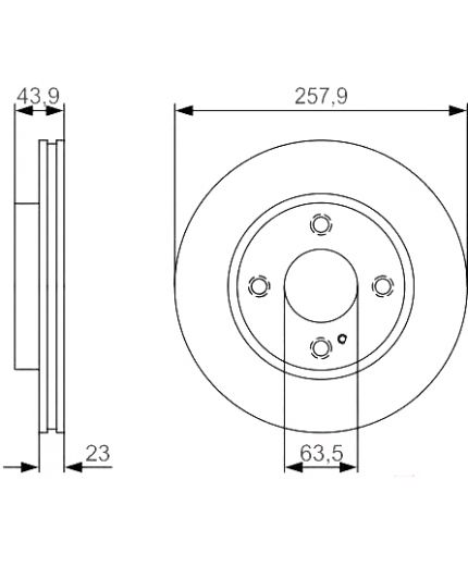 BOSCH Тормозной диск передний