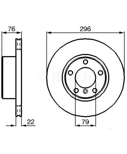 BOSCH Тормозной диск передний