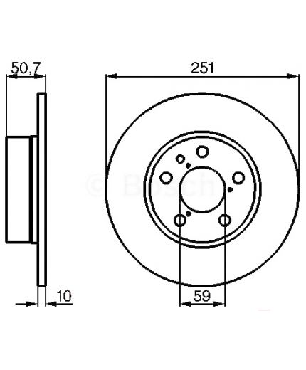 BOSCH Тормозной диск задний