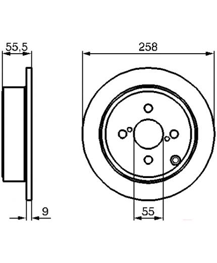BOSCH Тормозной диск задний
