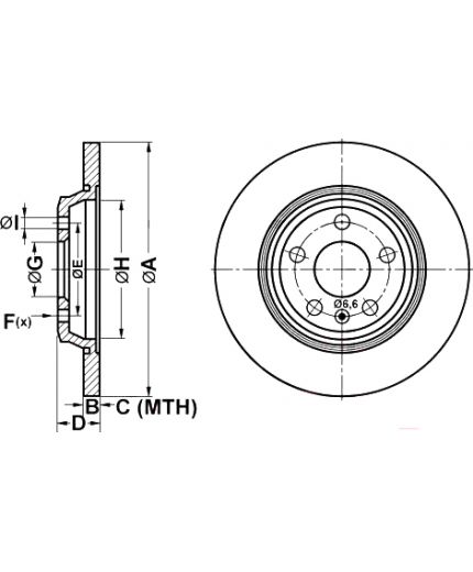 ATE Тормозной диск задний Фото 2
