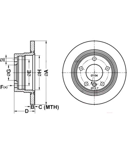 ATE Тормозной диск задний Фото 2