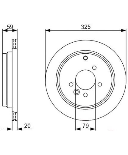 BOSCH Тормозной диск задний