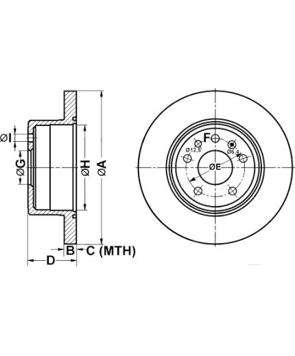 ATE Тормозной диск задний Фото 2