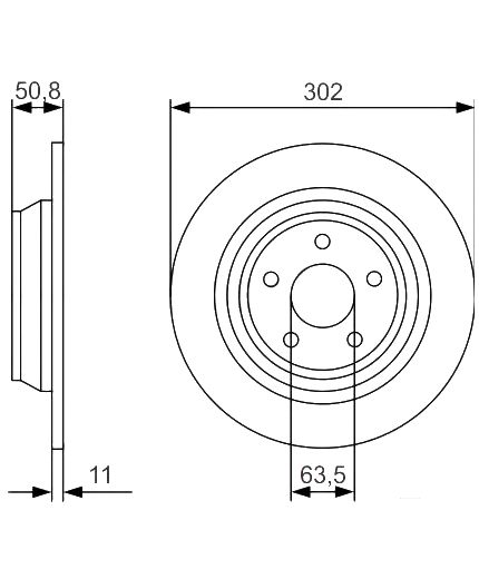 BOSCH Тормозной диск задний