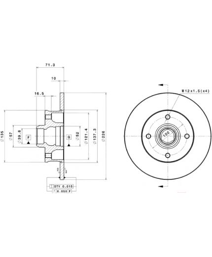 BREMBO Тормозной диск задний Фото 4