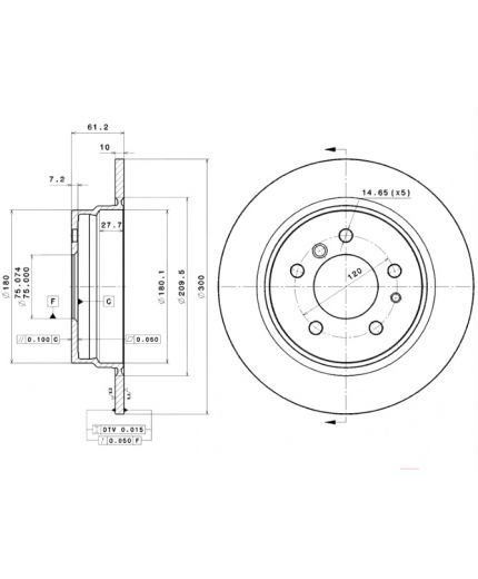 BREMBO Тормозной диск задний Фото 3