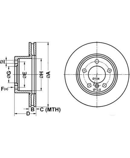 ATE Тормозной диск передний Фото 2