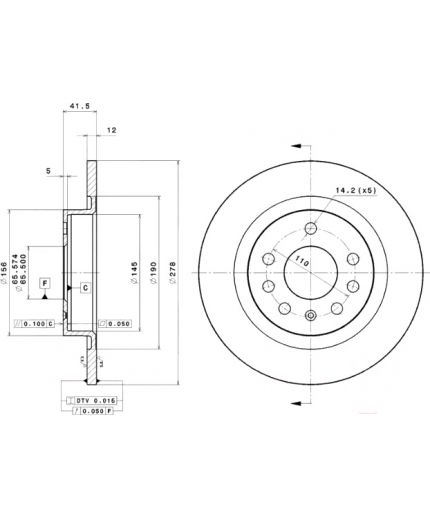 BREMBO Тормозной диск задний Фото 3