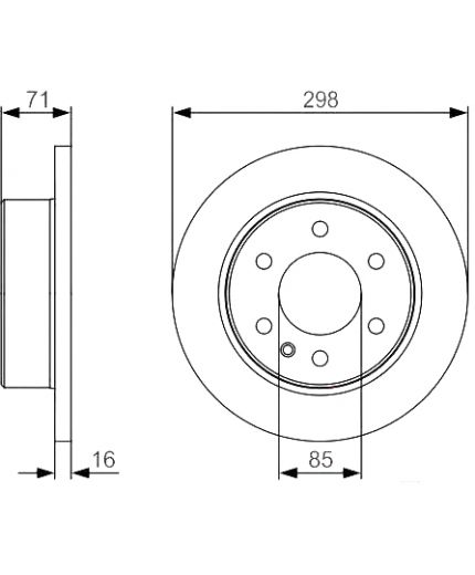 BOSCH Тормозной диск задний Фото 8