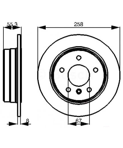 BOSCH Тормозной диск задний
