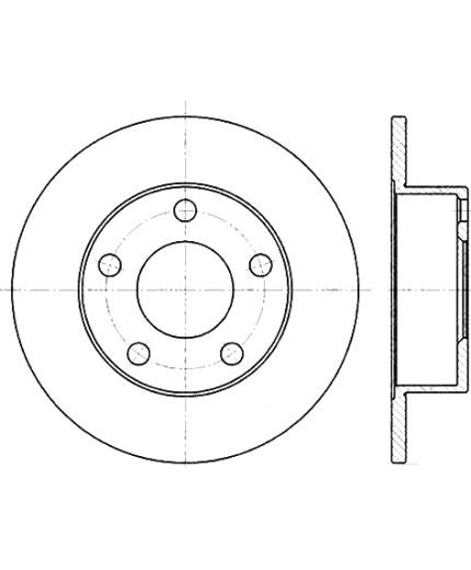 Stellox Тормозной диск задний