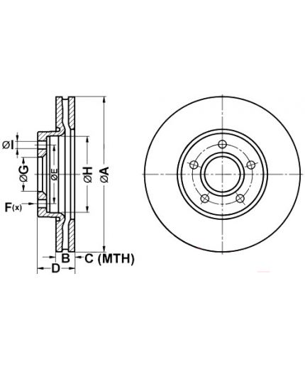 ATE Тормозной диск передний Фото 2