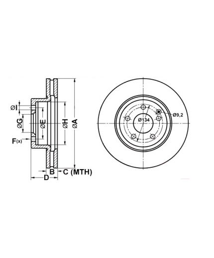 ATE Тормозной диск передний Фото 2