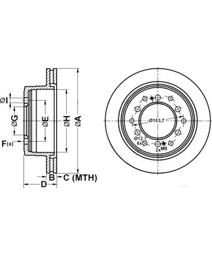 ATE Тормозной диск задний Фото 2