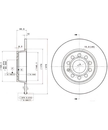 BREMBO Тормозной диск задний Фото 3