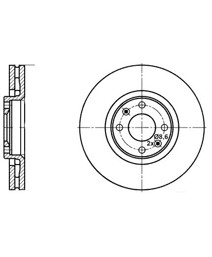 ATE Тормозной диск передний Фото 2