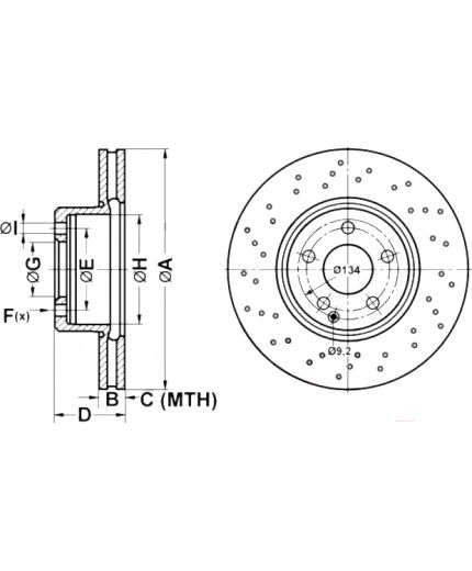 ATE Тормозной диск передний Фото 3
