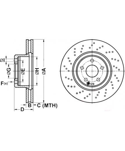 ATE Тормозной диск передний Фото 2