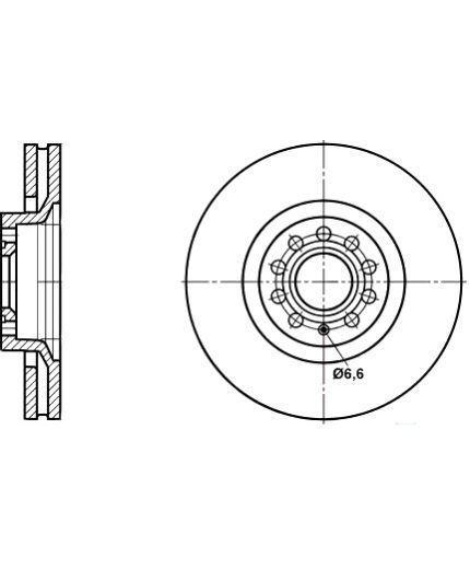 ATE Тормозной диск передний Фото 2