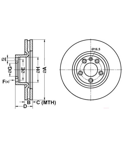 ATE Тормозной диск передний Фото 2
